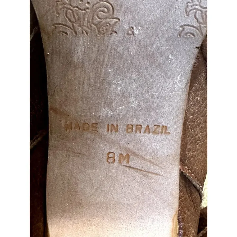 Matisse Brown Cognac Leather Heel Tall Boots Women's Size 8